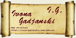 Ivona Gađanski vizit kartica